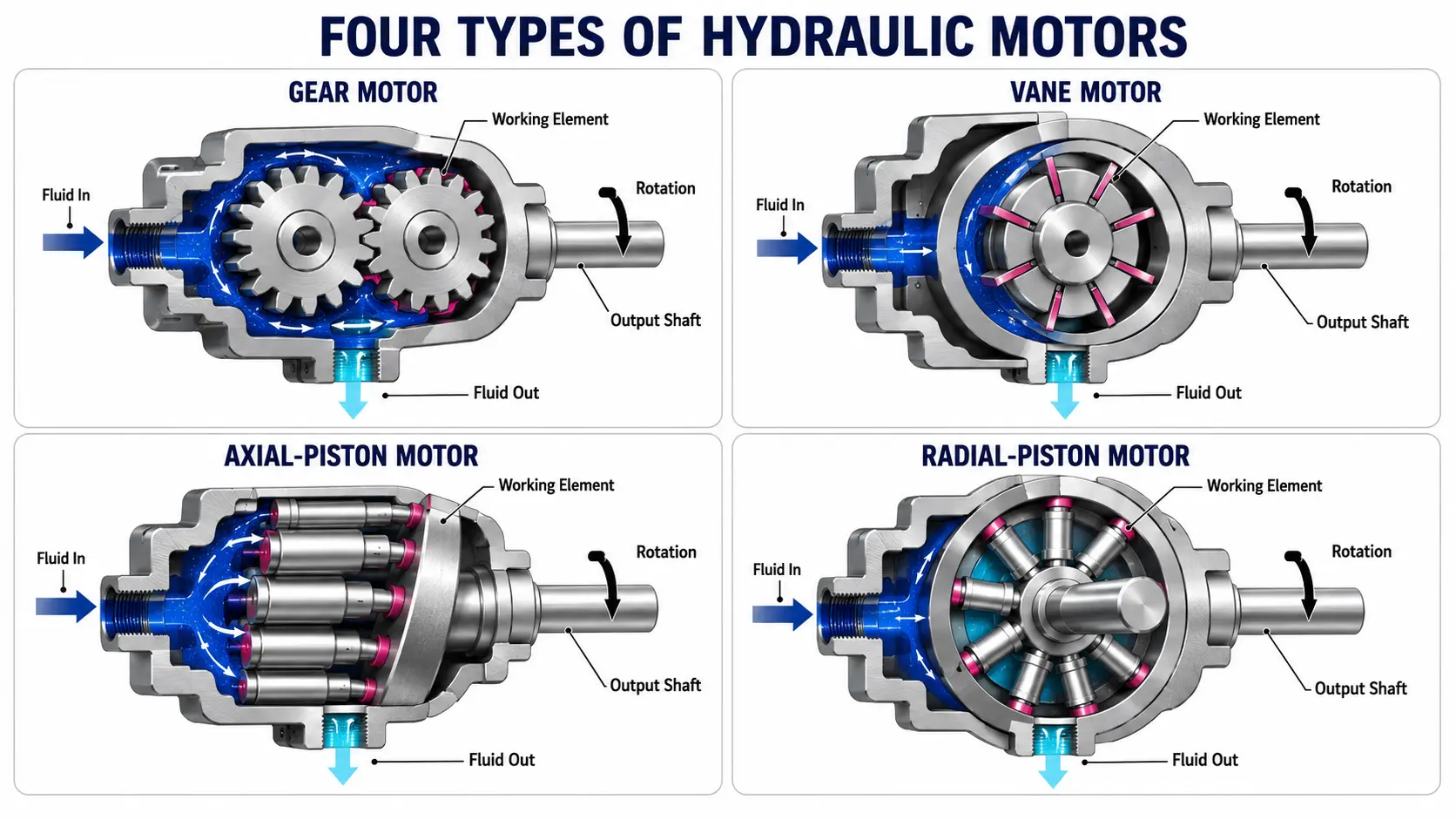 Four-Types-of-Hydraulic-Motor
