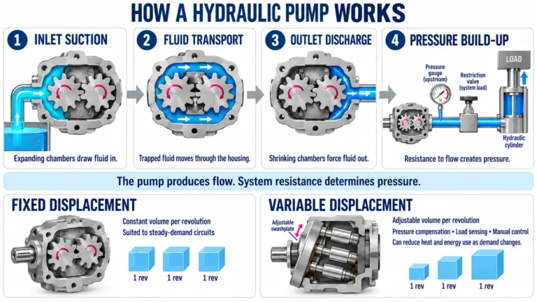 How a hydraulic pump work
