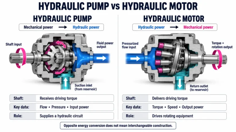 Hydraulic pump vs motor